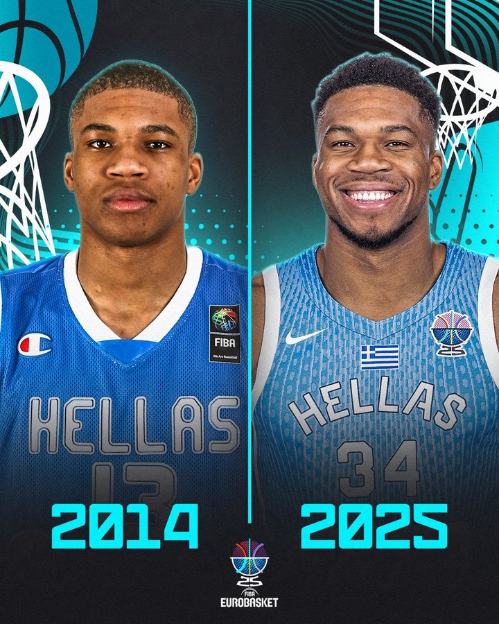 FIBA歐錦賽官方曬字母14-25年國家隊圖：沒人能像他一樣